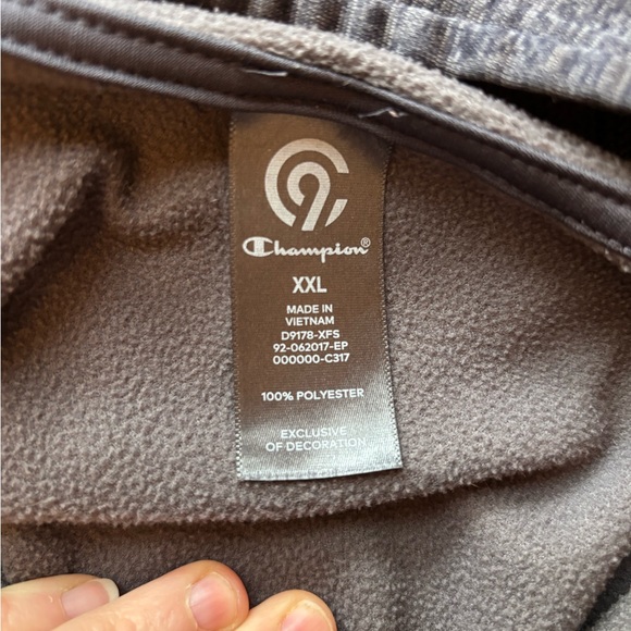 Champion Women's Dark Gray Hoodie Sweatshirt - Picture 5 of 6